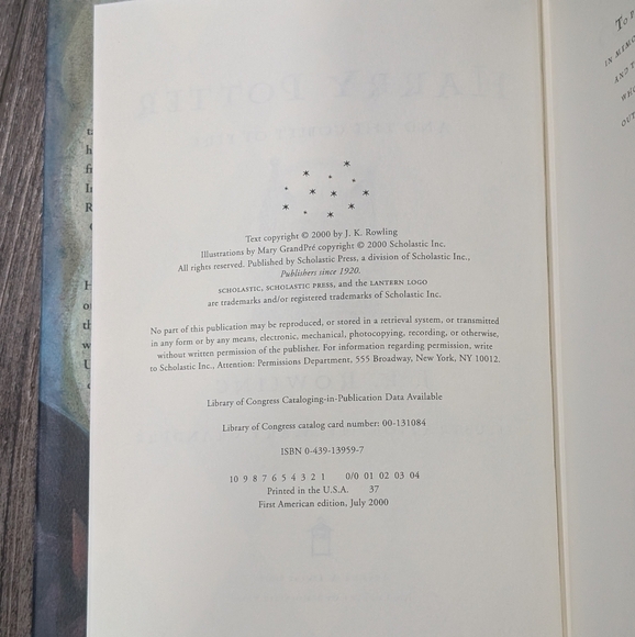 Harry Potter and the Goblet of Fire First American Edition First Printing - Picture 9 of 10